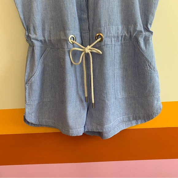 Mango striped romper . sz M - Picture 6 of 8